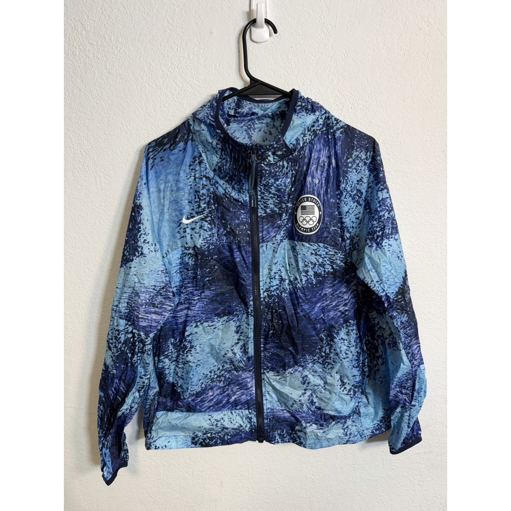 Nike ACG Village Wear USA Paralympic Team Hooded Jacket Blue L FN4429-405 Womens